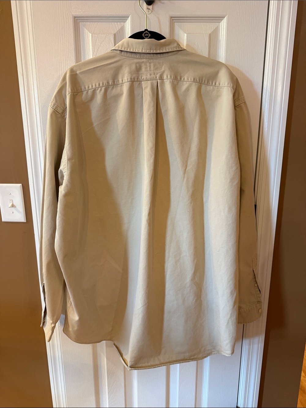 Ralph Lauren “Blake” Men's Button-Down Oxford Shirt - Khaki with Navy Pony - Picture 4 of 5